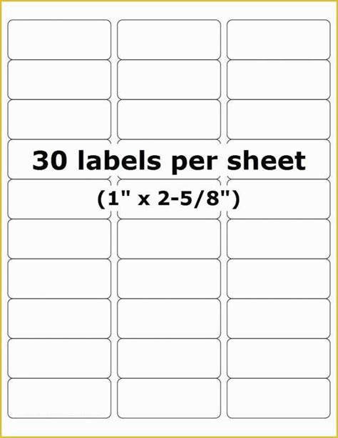 free printable label templates for word 30 per sheet